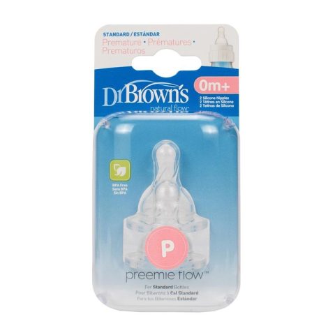 سرشیشه +۰ ماهگی دکتر براون مناسب شیشه باریک نوزادان نارس «Dr Browns»
